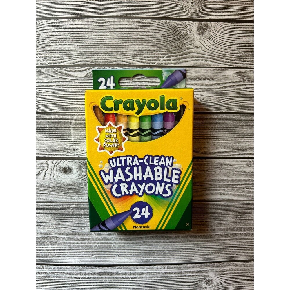 Crayola Ultra-Clean Washable Crayons 24 count Made in USA Teacher's Classroom
